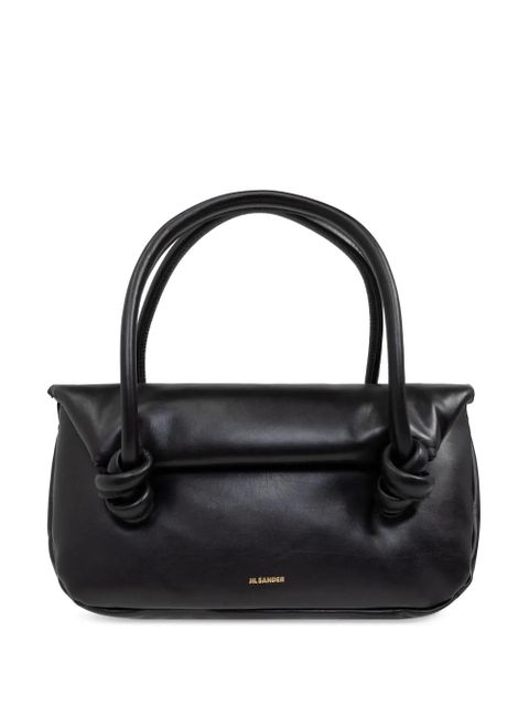 Jil Sander folded leather tote bag - Black - zdjęcie produktu nr 1
