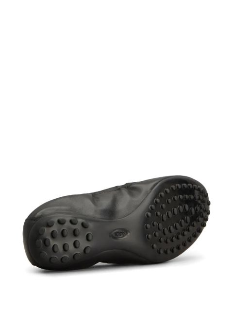 Tod's ring-detail ballerina shoes - Black