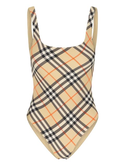 Burberry check swimsuit - Neutrals - zdjęcie produktu nr 1