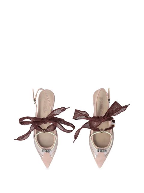 PINKO ribbon-tie ballet flats - Neutrals