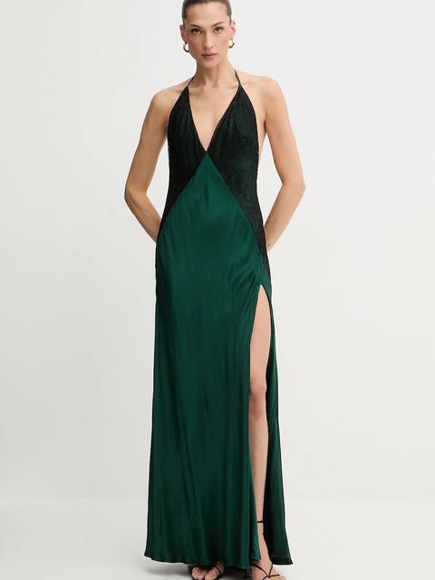 Bardot sukienka kolor zielony maxi rozkloszowana 59977DB - zdjęcie produktu nr 1