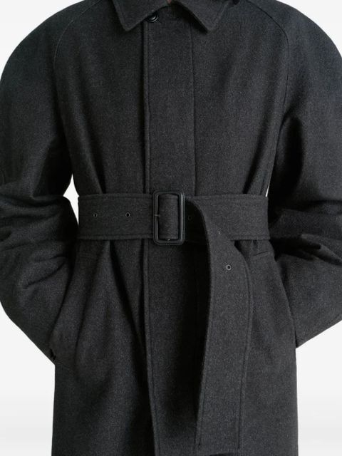 LEMAIRE raglan-sleeve belted coat - Black - zdjęcie produktu nr 2