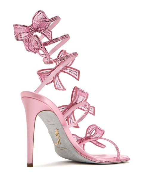 René Caovilla 105mm Cleo bow-embellished sandals - Pink - zdjęcie produktu nr 2