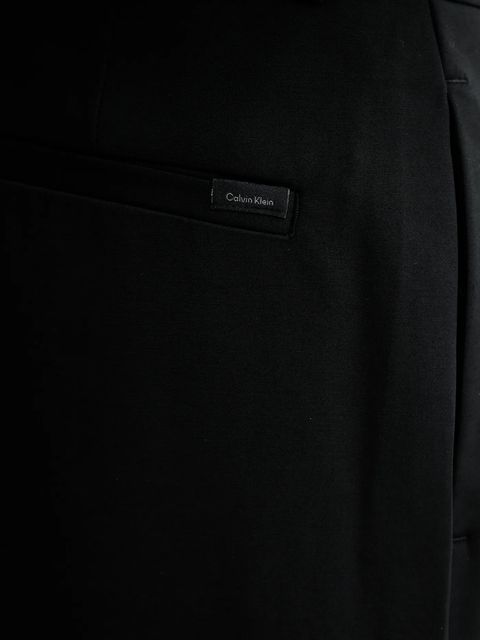 Calvin Klein spodnie damskie kolor czarny proste high waist LV044B916G