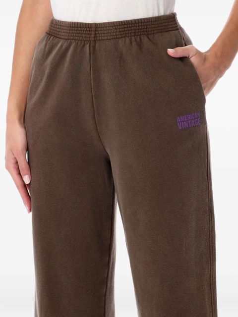 American Vintage logo performance trousers - Brown