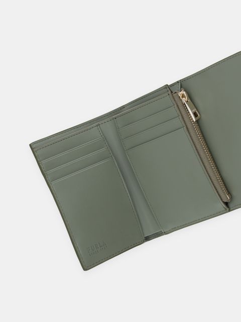 Furla portfel skórzany damski kolor zielony WP00564 ARE000 4555S