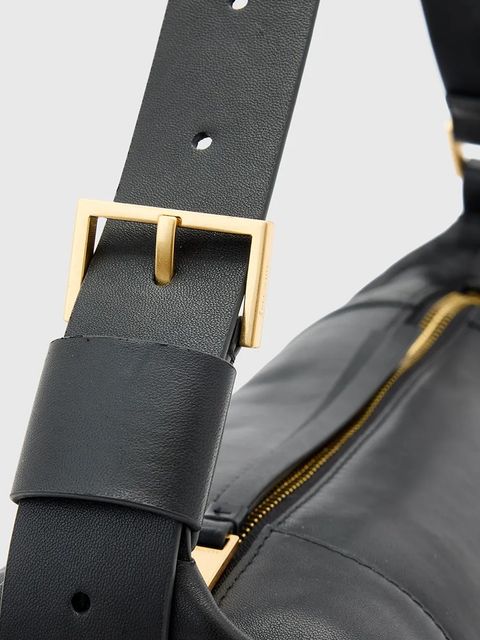 AllSaints torebka skórzana VEGA kolor czarny W195XD