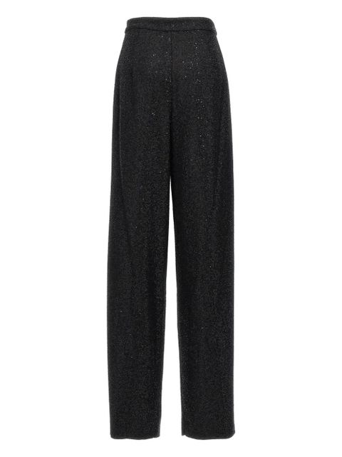 Max Mara sequin-appliqué trousers - Black