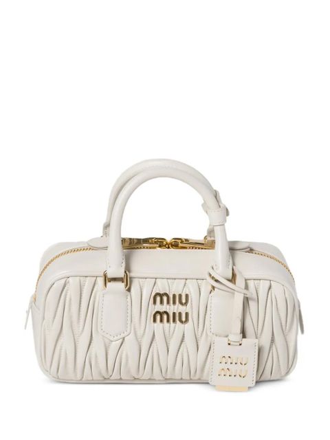 Miu Miu Arcadie matelassé nappa leather bag - White - zdjęcie produktu nr 1