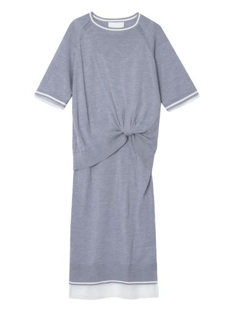 3.1 Phillip Lim knot-detail merino midi dress - Grey - zdjęcie produktu nr 1