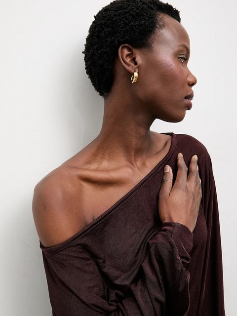 Answear.LAB bluzka damska kolor brązowy gładka