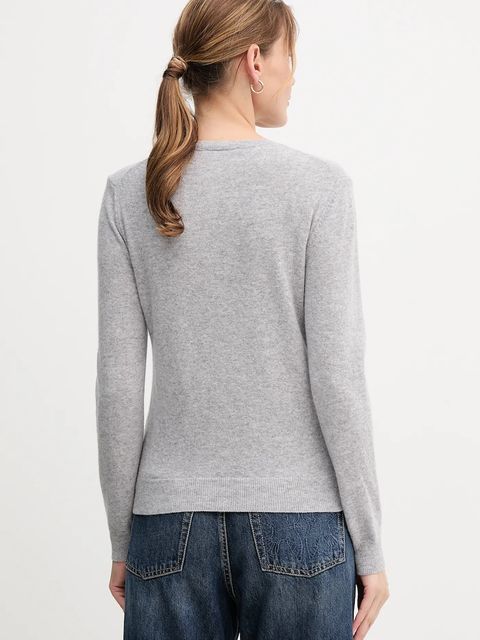 United Colors of Benetton sweter wełniany damski kolor szary lekki - zdjęcie produktu nr 2