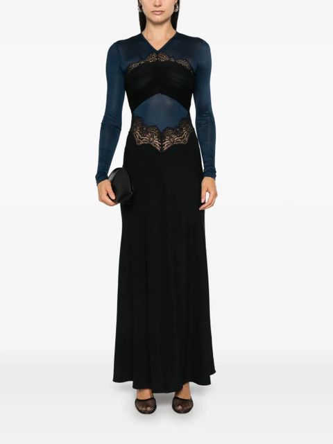 Christopher Esber lace-detailed maxi dress - Black