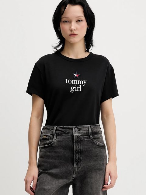 Tommy Jeans t-shirt damski kolor czarny DN0DN00094 - zdjęcie produktu nr 1