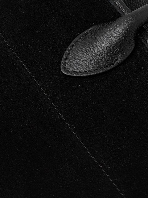 Answear.LAB torebka zamszowa kolor czarny