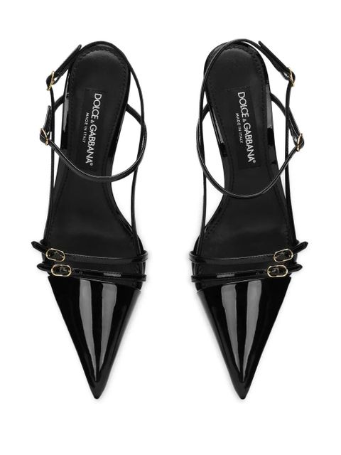Dolce & Gabbana DG-plaque leather pumps - Black