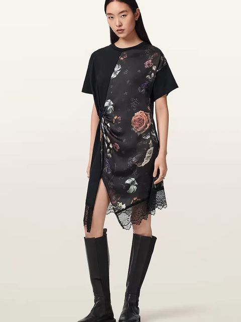 AllSaints sukienka asymetryczna LANA LACE - zdjęcie produktu nr 1