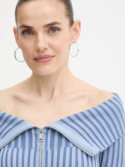 Guess kardigan KATHRYN damski kolor niebieski lekki W5YR03 Z30I2