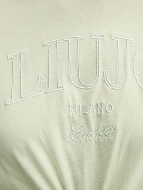 Liu Jo t-shirt bawełniany damski kolor zielony WA5001.JS923