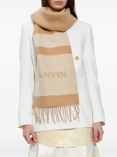 Lanvin fringed scarf - Neutrals