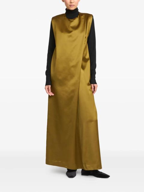 Yves Salomon satin maxi dress - Gold - zdjęcie produktu nr 2