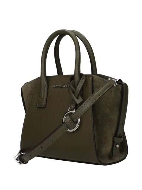 Michael Kors extra-small Avril suede-panelled tote bag - Green
