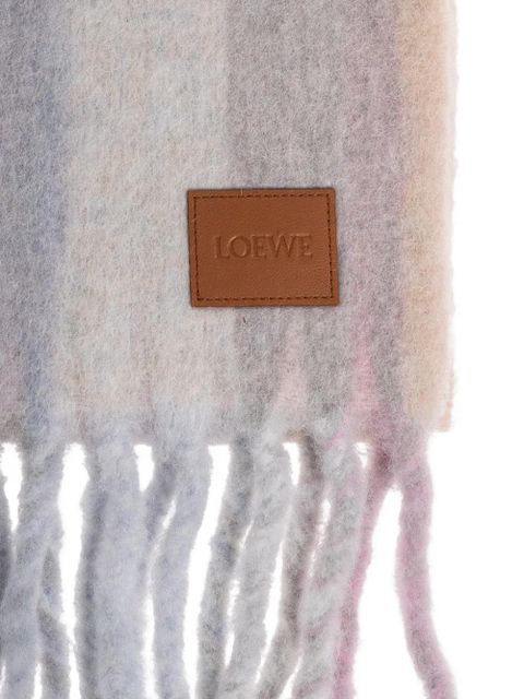 LOEWE fringed stripes scarf - Neutrals - zdjęcie produktu nr 2