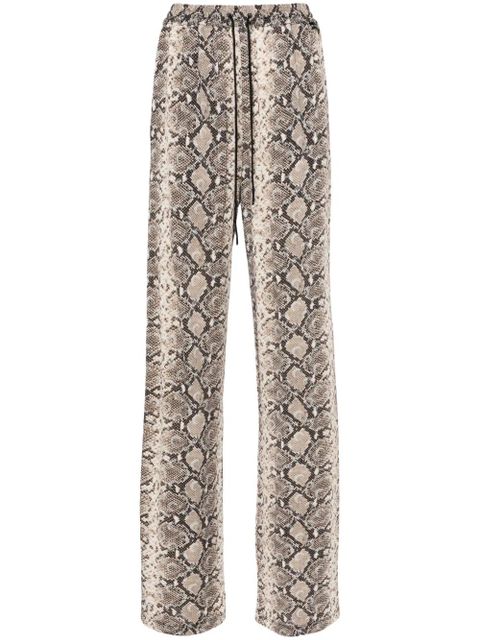 Marine Serre python-print trousers - Neutrals - zdjęcie produktu nr 1