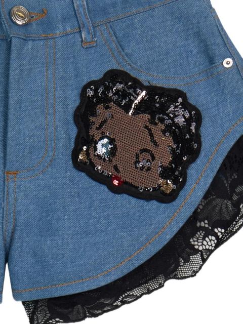 GCDS Betty Boop denim shorts - Blue - zdjęcie produktu nr 2