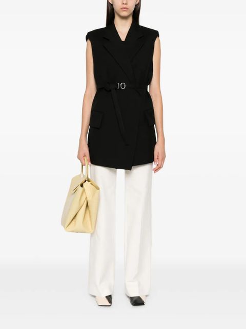 Jil Sander wool sleeveless coat - Black - zdjęcie produktu nr 2