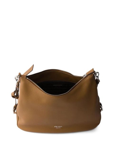 Prada large leather shoulder bag - Brown