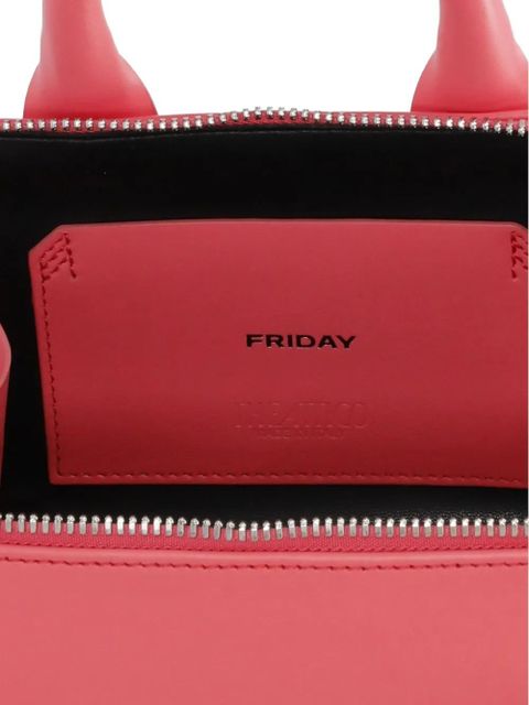 The Attico top-handle leather tote bag - Pink