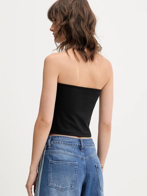 adidas Originals top 3-Stripes kolor czarny dekolt hiszpański JX7717