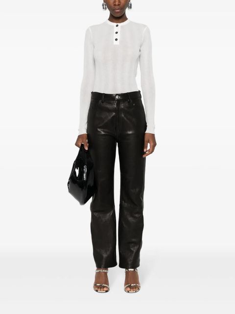 KHAITE fine-ribbed long-sleeve T-shirt - White - zdjęcie produktu nr 2