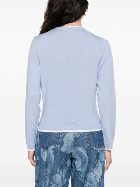 Maje rhinestone-embellished cardigan - Blue