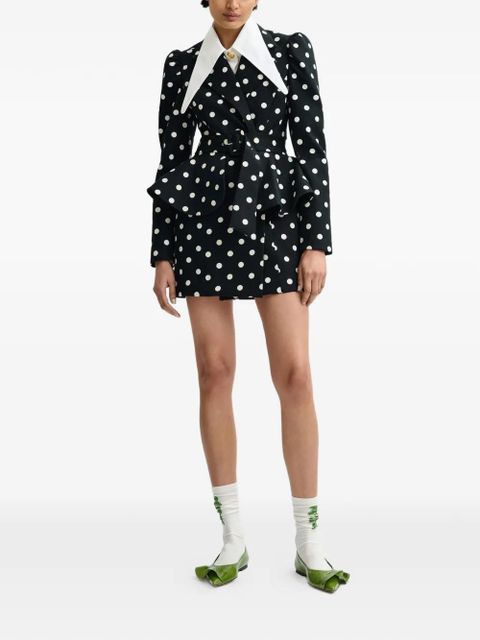 Essentiel Antwerp polka-dot belted mini dress - Black - zdjęcie produktu nr 2