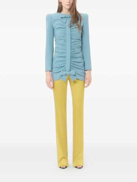 Valentino Garavani Double Duchesse Stretch Trousers - Green - zdjęcie produktu nr 2