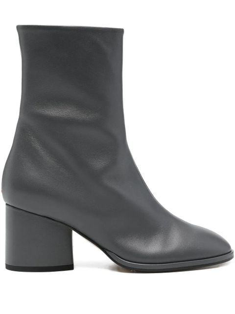 Aeyde block-heel leather ankle boots - Black - zdjęcie produktu nr 1