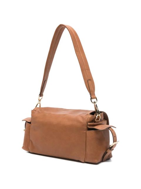 Prada medium Explore buckle leather shoulder bag - Brown