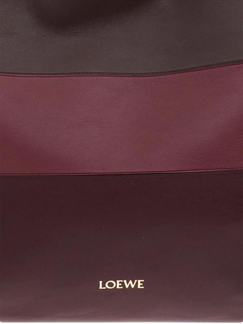 LOEWE x Albers XL Flamenco panelled knot-detail tote bag - Black