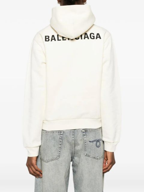 Balenciaga kangaroo-pocket hoodie - Neutrals