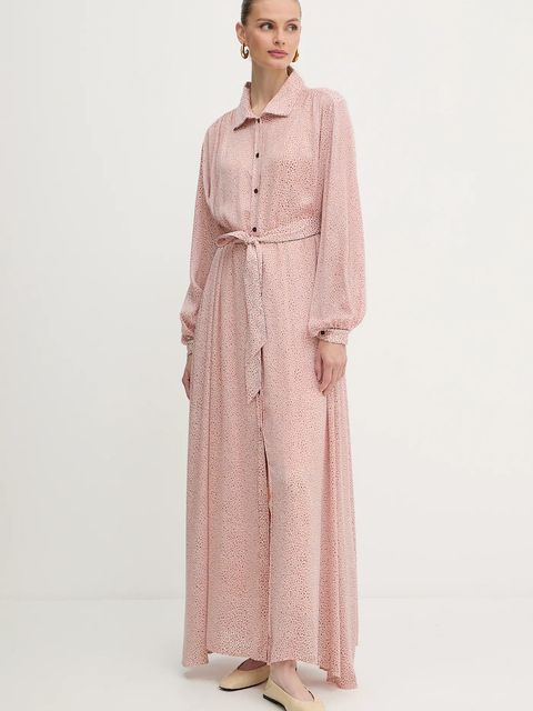 Forte Forte sukienka kolor różowy maxi prosta 14122.my.dress - zdjęcie produktu nr 2