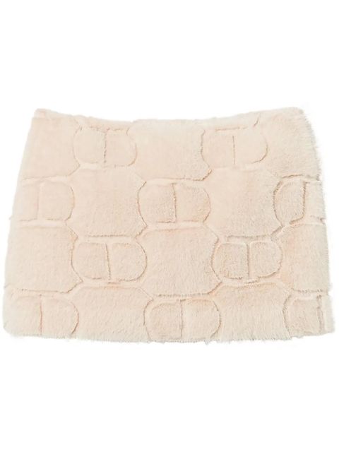 TWINSET shearling mini skirt - Neutrals - zdjęcie produktu nr 1
