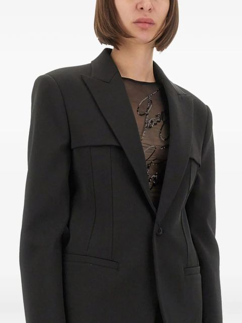 Jean Paul Gaultier peak-lapel blazer - Black
