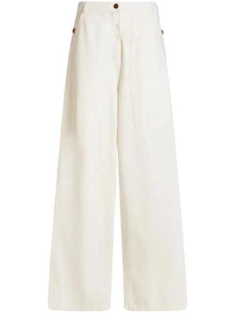 ETRO jacquard wide-leg jeans - White - zdjęcie produktu nr 1