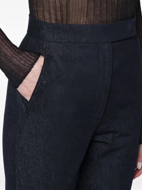 Max Mara cotton straight-leg trousers - Blue