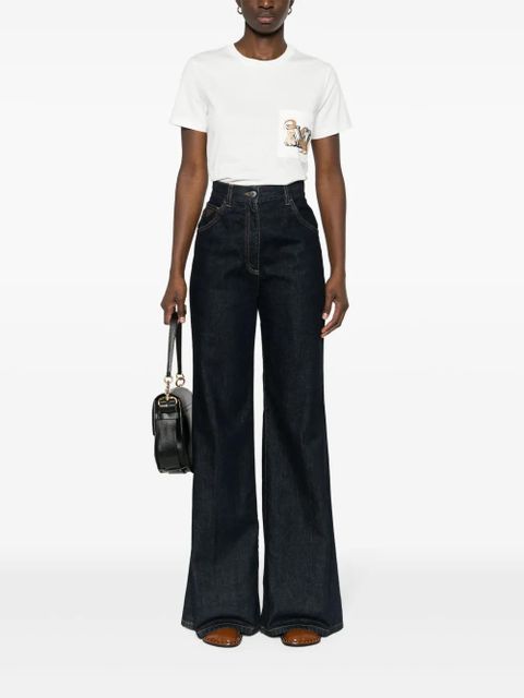 Max Mara graphic-print cotton T-shirt - White - zdjęcie produktu nr 2