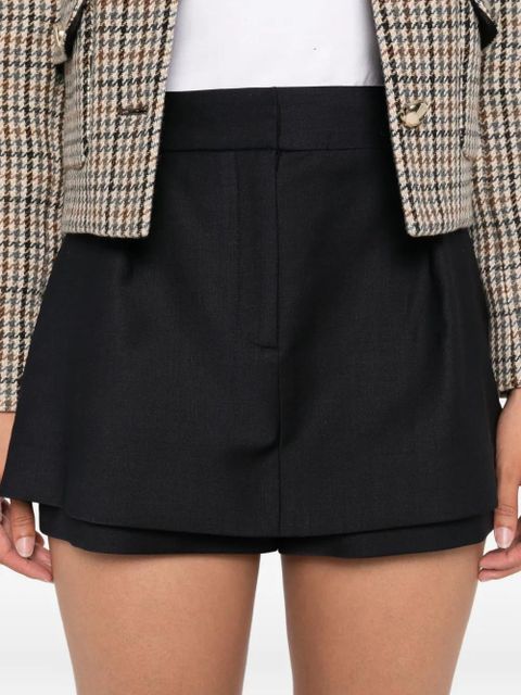 Maje pleated layered shorts - Blue