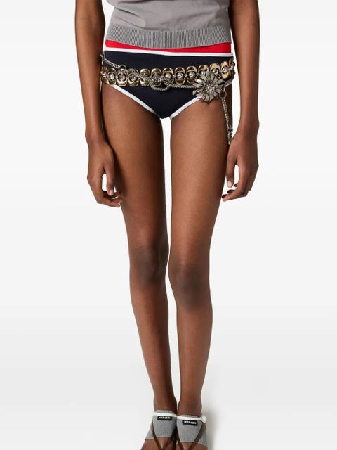 Miu Miu technical-knit bikini bottom - Blue