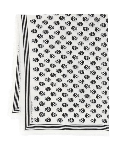 Alexander McQueen skull-print scarf - Neutrals - zdjęcie produktu nr 1